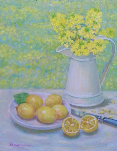 菜の花とレモン