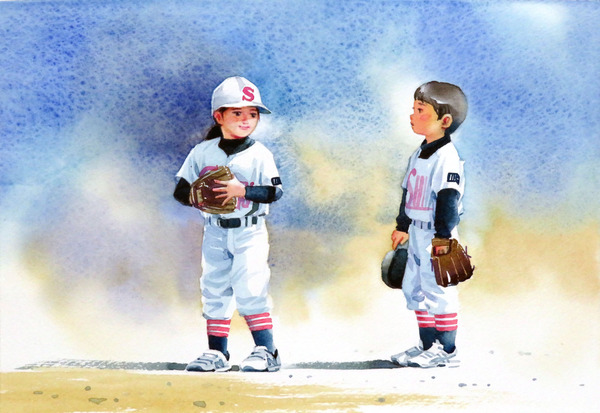 野球少女と男の子