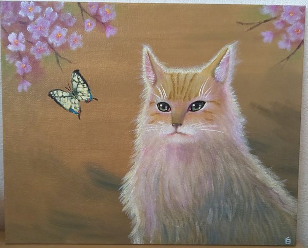猫と桜