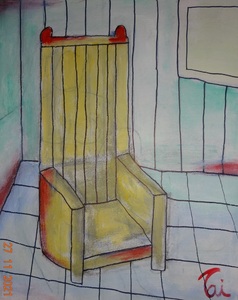 Title:「部屋」 Artist:「タイサン」 Comment:「部屋に一つの椅子、抽象画」 ART-Meter