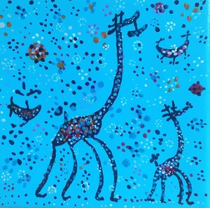 Title:「giraffe・スカイシンフォニー」 Artist:「川瀬大樹」 Comment:「マイルドで和やかな
親子の一場面を描き出して
みました」 ART-Meter