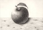 机上のリンゴ