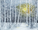 「冬の日の林」